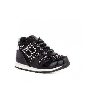 Laura Biagiotti 6920 Παιδικό sneaker για κορίτσι  σε συνθετικό δέρμα ΜΑΥΡΟ - Image 3