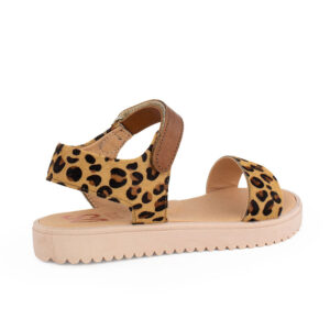 Ds 1610 παιδικό πέδιλο για κορίτσι δερμάτινο Καφέ Λέοπαρντ - Image 3