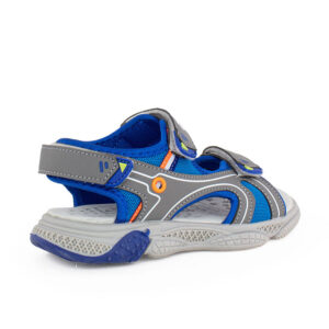 Enrico Coveri E63S893 Παιδικό πέδιλο για αγόρι σε συνθετικό δέρμα Γκρι/Ηλεκτρίκ - Image 2