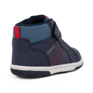 Geox BABY FLICK BOY B3637A 0MEFU C0700 A  Παιδικό μποτάκι για αγόρι δερμάτινο Navy/Avio - Image 3