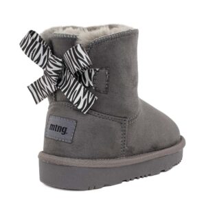 Mtng 47951BJ-C52002 Παιδικό μποτάκι για κορίτσι σε οικολογικό δέρμα Dark Grey - Image 3