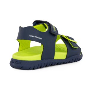 Geox  SANDAL FUSBETTO J35HMA 00BC C0749 A Παιδικό πέδιλο για αγόρι σε συνθετικό δέρμα NAVY/LIME - Image 3
