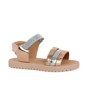 Ds 2250  Παιδικό πέδιλο για κορίτσι ανατομικό σε οικολογικό δέρμα  Χαλκός - Image 2