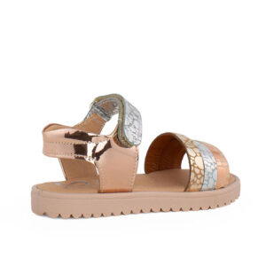 Ds 2250  Παιδικό πέδιλο για κορίτσι ανατομικό σε οικολογικό δέρμα  Χαλκός - Image 3