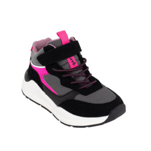 Garvalin 211661 Παιδικό sneaker για κορίτσι σε ύφασμα και συνθετικό δέρμα BLACK GRIS FUCSIA - Image 2