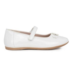 Mayoral 23-45433-078 Παιδική μπαλαρίνα για κορίτσι σε δέρμα  Λευκή