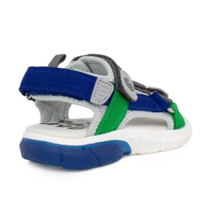 Garvalin 232840-B GRIS Y Παιδικό πέδιλο για αγόρι με ύφασμα και δέρμα Μπλέ - Image 3