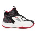 Fila Memory Pick Nanobionic 3AF33048-104 Παιδικό αθλητικό μποτάκι για αγόρι σε συνθετικό δέρμα Άσπρο-Μαύρο-Κόκκινο