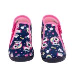Comfy GRAFF PVT 0192 Παιδικό παντοφλακι για κορίτσι σε ύφασμα Unicorn Marine