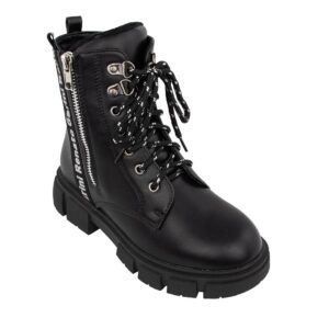 Renato Garini 0007-56  Παιδικό μποτάκι για κορίτσι σε συνθετικό δέρμα Black - Image 2