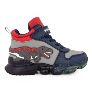 Bull Boys T-REX MID DNAL2201 AR54 Παιδικό αθλητικό μποτάκι για αγόρι σε συνθετικό δέρμα GRIGIO BLUE