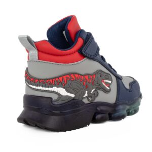 Bull Boys T-REX MID DNAL2201 AR54 Παιδικό αθλητικό μποτάκι για αγόρι σε συνθετικό δέρμα GRIGIO BLUE - Image 3