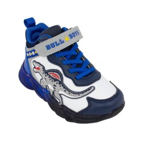 Bull Boys SPINOSAURO MID DNAL3390 (AAH3) Παιδικό αθλητικό μποτάκι για αγόρι σε συνθετικό δέρμα Bianco/Royal - Image 3