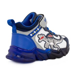 Bull Boys SPINOSAURO MID DNAL3390 (AAH3) Παιδικό αθλητικό μποτάκι για αγόρι σε συνθετικό δέρμα Bianco/Royal - Image 4