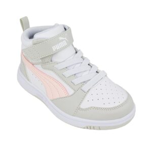 Puma Rebound V6 Mid AC+PS 393832 04 02 Παιδικό αθλητικό για κορίτσι σε συνθετικό δέρμα White-Pink - Image 2