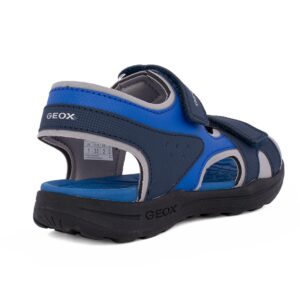 Geox J Vaniett B.C J455XC 015CE C4226 B Παιδικό πέδιλο για αγόρι σε συνθετικό δέρμα και ύφασμα Μπλέ/Ρουά - Image 3
