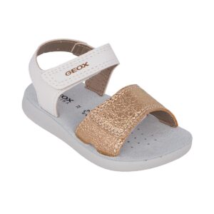 Geox B Sandal Lightfloppy B455TB 054AJ C0232  Παιδικό πέδιλο για κορίτσι δερμάτινο White/Gold - Image 2