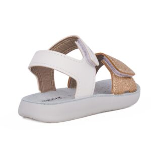 Geox B Sandal Lightfloppy B455TB 054AJ C0232  Παιδικό πέδιλο για κορίτσι δερμάτινο White/Gold - Image 3