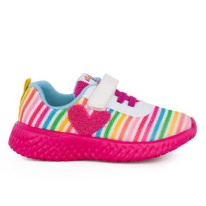 Agatha Ruiz De La Prada 242921-A C  Παιδικό sneaker για κορίτσι σε ύφασμα Λευκό/Πολύχρωμο