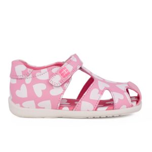 Agatha Ruiz De La Prada 242903-A Παιδικό παπουτσοπέδιλο για κορίτσι δερμάτινο Ροζ/Λευκό.