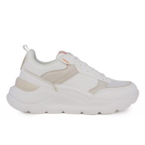 Xti 171626 Παιδικό sneaker για κορίτσι ύφασμα συνθετικό δέρμα   Λευκό/Μπέζ