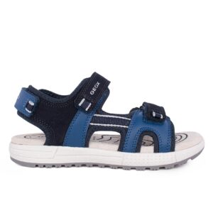 Geox J Santal Alben J35AVA 01520 CF44M B  Παιδικό πέδιλο για αγόρι δερμάτινο Navy