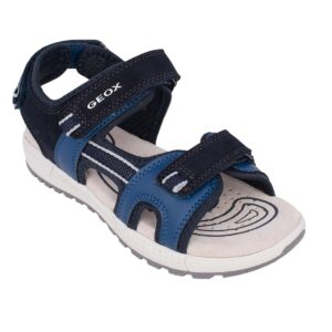 Geox J Santal Alben J35AVA 01520 CF44M B  Παιδικό πέδιλο για αγόρι δερμάτινο Navy - Image 2