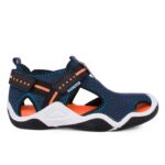 Geox J Wader B.A J1530A 00014 C4074 A Παιδικό παπουτσοπέδιλο για αγόρι σε ύφασμα Navy/Orange