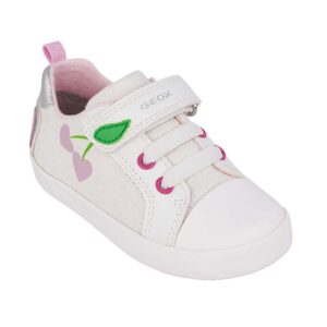 Geox B Kilwi Girl B45D5B 00954 C0406 A Παιδικό Sneaker για κορίτσι ύφασμα με συνθετικό δέρμα White/Pink - Image 2