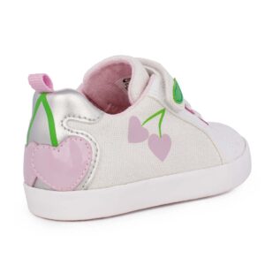 Geox B Kilwi Girl B45D5B 00954 C0406 A Παιδικό Sneaker για κορίτσι ύφασμα με συνθετικό δέρμα White/Pink - Image 3