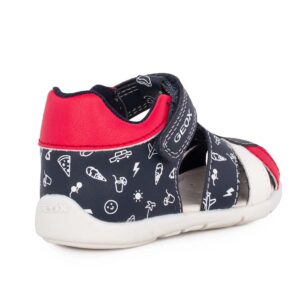 Geox B Elthan B451PC 000BC C0735 Παιδικό παπουτσοπέδιλο για αγόρι δερμάτινο Navy/Red - Image 3