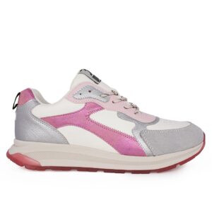 Safety Jogger 611280 Παιδικό sneaker για κορίτσι δερμάτινο Λευκό/Γκρι/Ροζ