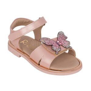 Ricco B-A30235P1 Παιδικό πέδιλο για κορίτσι δερμάτινο Χαλκός/Σατινέ - Image 2