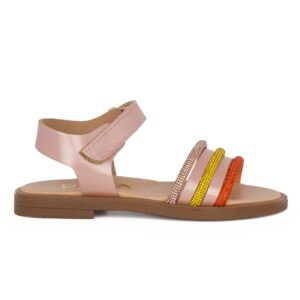 Ricco A30215P2 Παιδικό πέδιλο για κορίτσι δερμάτινο Χαλκός /Σατινέ