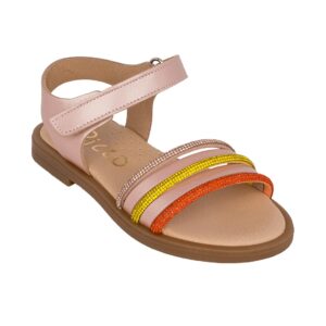 Ricco A30215P2 Παιδικό πέδιλο για κορίτσι δερμάτινο Χαλκός /Σατινέ - Image 2