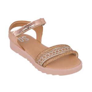 Πέδιλο DS 165A παιδικό για κορίτσι δερμάτινο Χαλκός/nude - Image 2