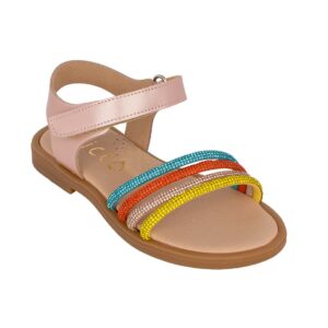 Ricco A30239P2 A Παιδικό πέδιλο για κορίτσι δερμάτινο Χαλκός/Σιέλ - Image 3