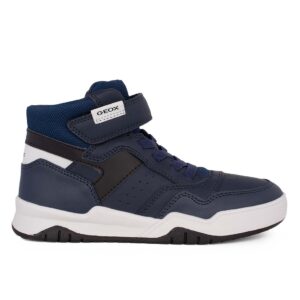 Geox J PERTH BOY J367RF 0FE8V C0832 A Παιδικό μποτάκι για αγόρι δερμάτινο Navy/LT Grey