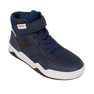 Geox J PERTH BOY J367RF 0FE8V C0832 A Παιδικό μποτάκι για αγόρι δερμάτινο Navy/LT Grey - Image 2