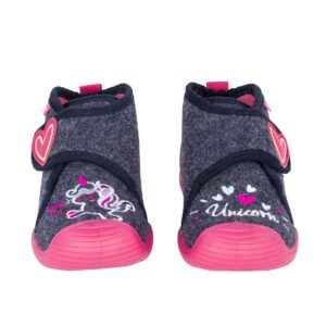 Biomecanics 241151-A089 Παιδικό παντοφλάκι για κορίτσι σε ύφασμα Μπλέ/Ρόζ