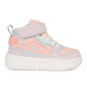 Fila MEMORY AYO 3 V 7YF43001-995 Παιδικό αθλητικό μποτάκι για κορίτσι σε συνθετικό δέρμα Ροδακινί/Λιλά/Σιέλ