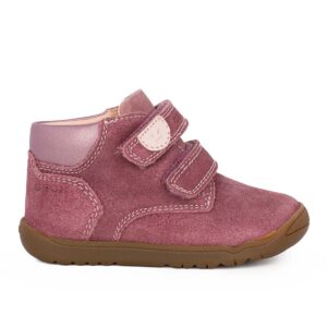 Geox B Macchia G B164PC 07722 C8025 Παιδικό μποτάκι για κορίτσι δερμάτινο Ροζ/Nud