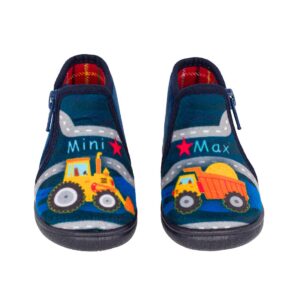 Mini Max ROAD PER ASSORTED BOX A Παιδικό παντοφλάκι για αγόρι σε ύφασμα Blue