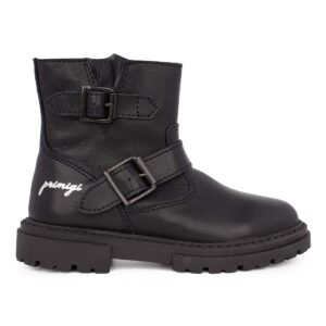Primigi 6909711 παιδικό μποτάκι biker unisex δερμάτινο Μαύρο