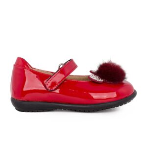 Ricco 250 Παιδική μπαλαρίνα για κορίτσι δερμάτινη Κόκκινη