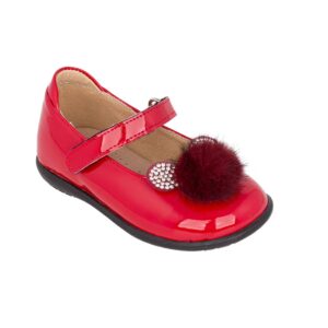 Ricco 250 Παιδική μπαλαρίνα για κορίτσι δερμάτινη Κόκκινη - Image 2