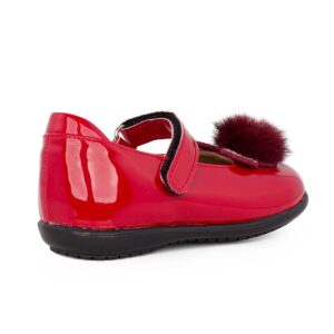 Ricco 250 Παιδική μπαλαρίνα για κορίτσι δερμάτινη Κόκκινη - Image 3