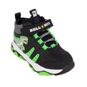Bull boys VELOCIRAPTOR DNAL4561 A00-NE01 Παιδικό μποτάκι για αγόρι με φωτάκια σε συνθετικό δέρμα Μαύρο/Λαχανί - Image 2