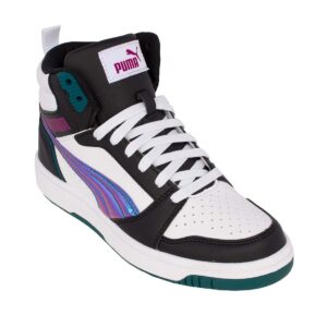 Puma Rebound V6 Mid Bouncy Sky Jr 398725-02 Παιδικό αθλητικό μποτάκι  unisex σε συνθετικό οικολογικό δέρμα Άσπρο - Image 2