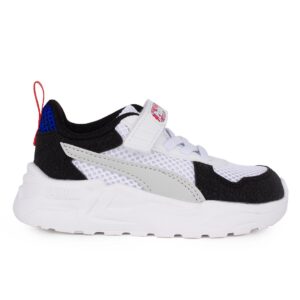 Puma Trinity Lite MID 90s AC Inf 400661 01 Παιδικό αθλητικό running για αγόρι σε συνθετικό δέρμα και ύφασμα Black-White-Vivid Blue Red
